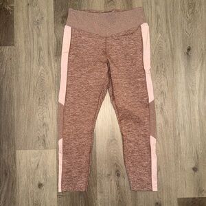 PINK Victoria’s Secret Cozy Pink Colorblock Leggings Size L